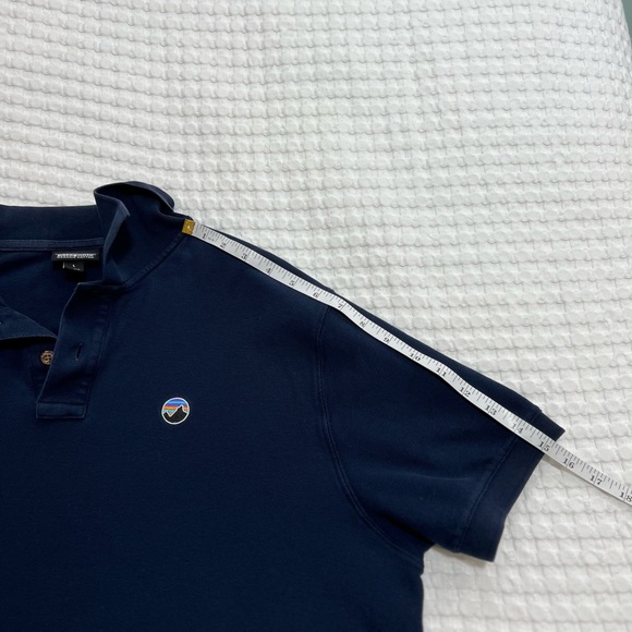 Patagonia Men’s Dark Blue Size L Organic Cotton Short Sleeve Polo T-Shirt - Picture 9 of 12
